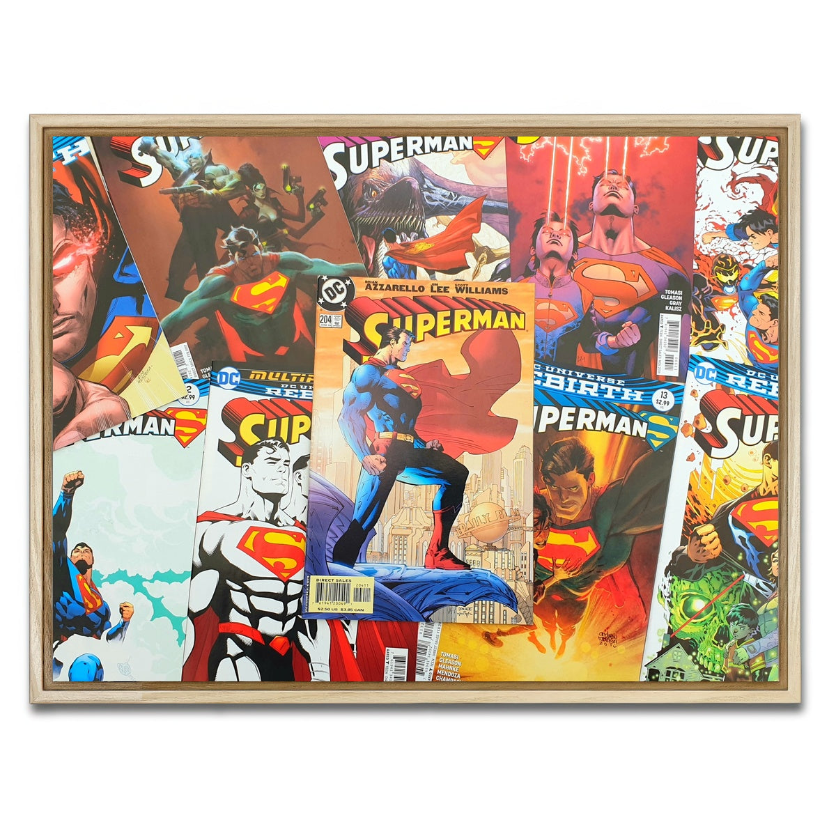 AUTO-MOCKUP WHITE | Superman comic books | 1 Piece | Natural Framed Canvas | group=4x3