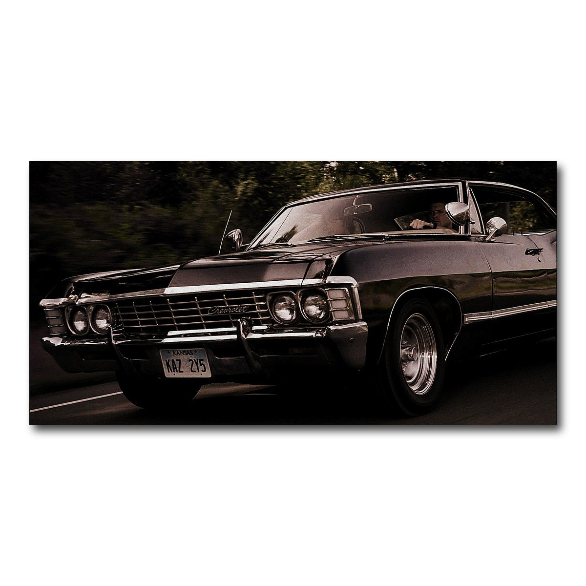 AUTO-MOCKUP WHITE | Supernatural Impala | 1 Piece | Gallery Wrap Canvas | group=2x1