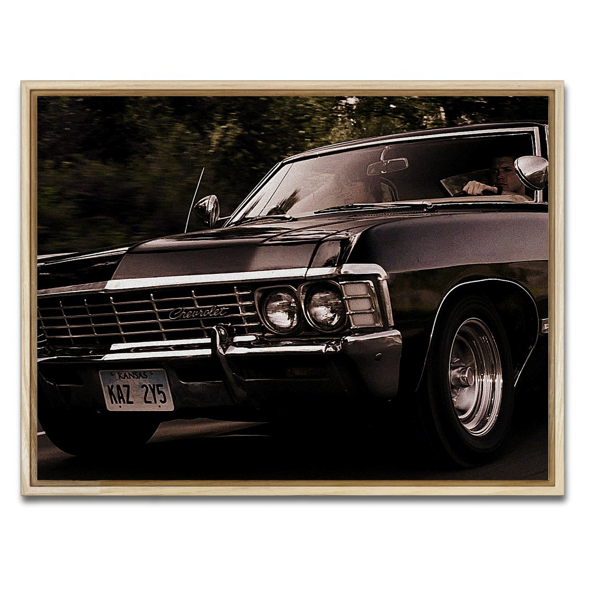 AUTO-MOCKUP WHITE | Supernatural Impala | 1 Piece | Natural Framed Canvas | group=4x3