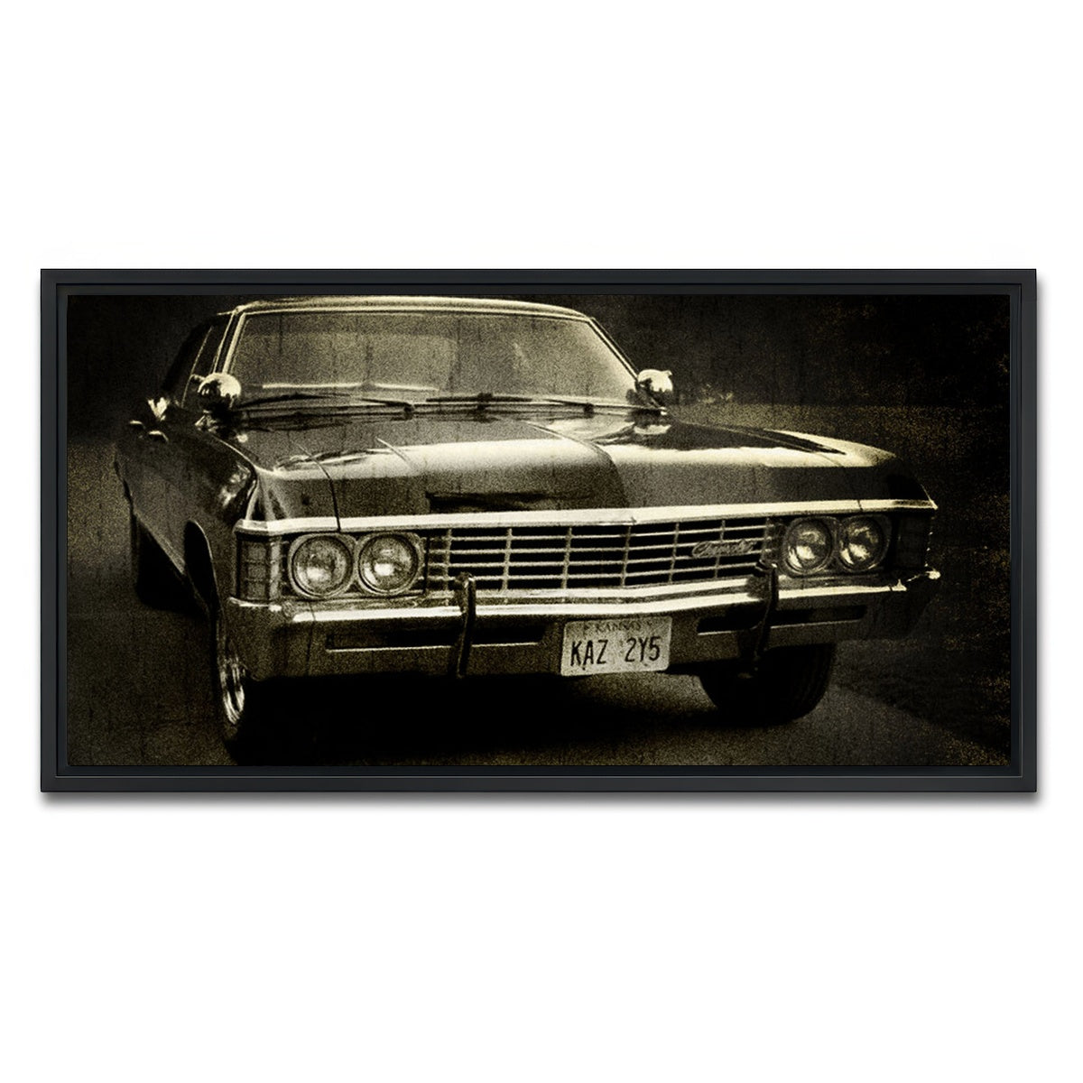 AUTO-MOCKUP WHITE | Supernatural chevy | 1 Piece | Black Framed Canvas | group=2x1
