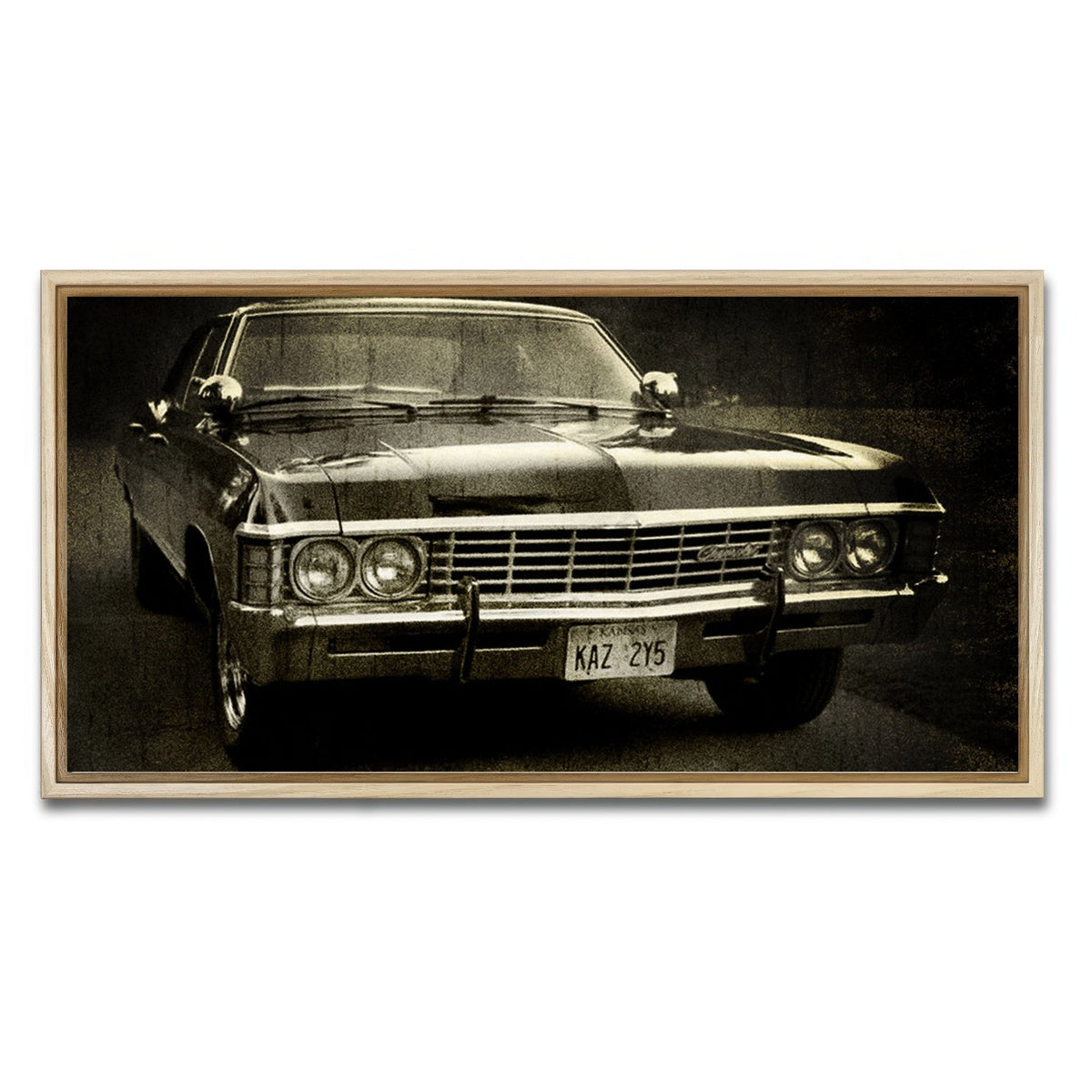 AUTO-MOCKUP WHITE | Supernatural chevy | 1 Piece | Natural Framed Canvas | group=2x1