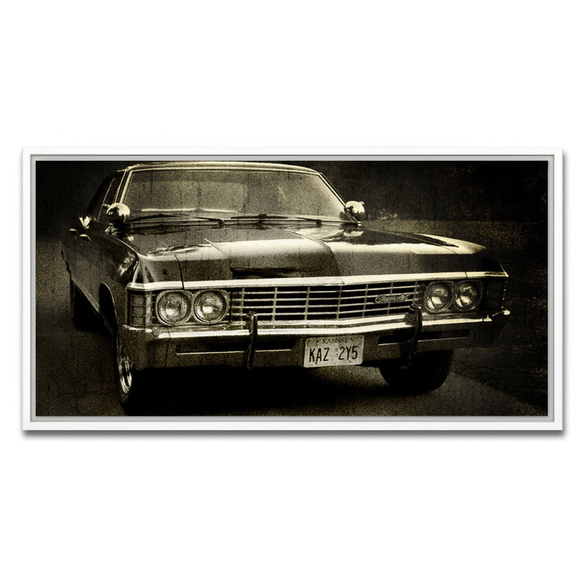 AUTO-MOCKUP WHITE | Supernatural chevy | 1 Piece | White Framed Canvas | group=2x1