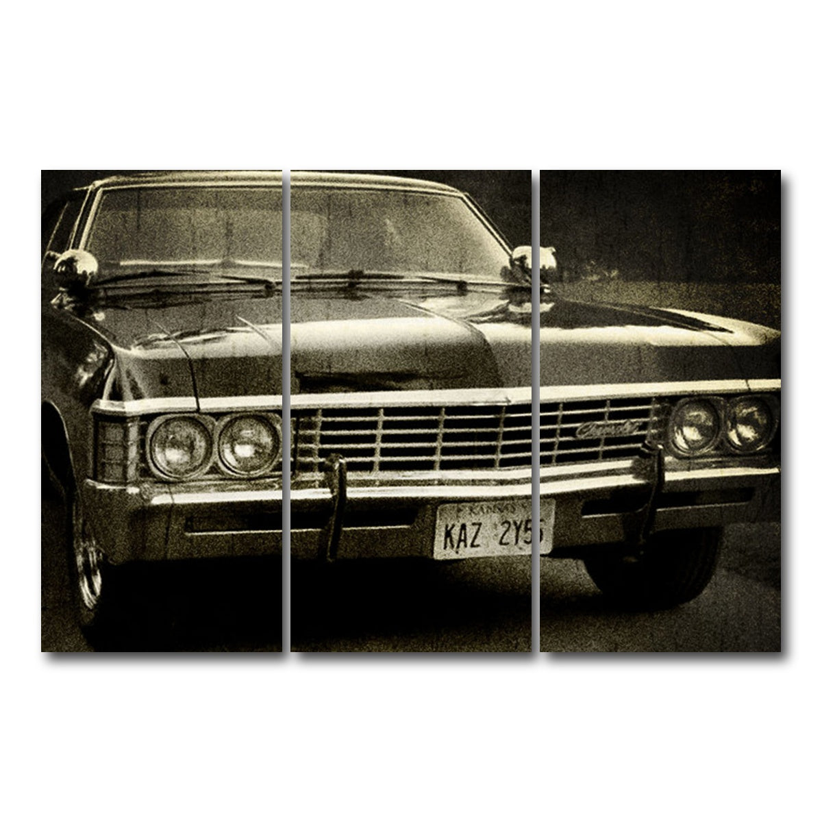 AUTO-MOCKUP WHITE | Supernatural chevy | 3 Piece | Gallery Wrap Canvas | group=12x24