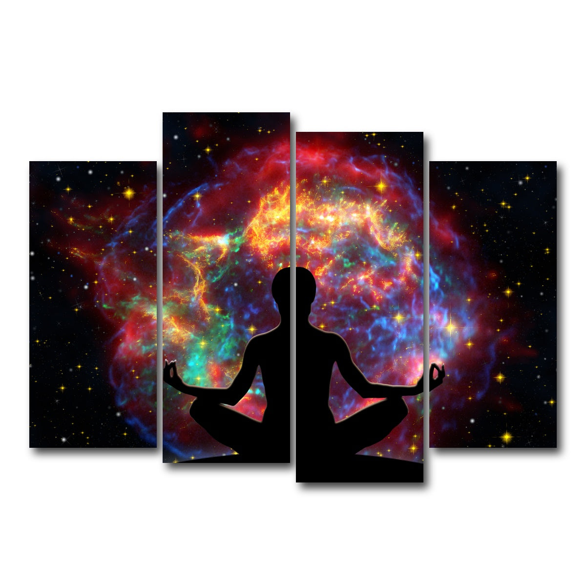 AUTO-MOCKUP WHITE | Supernova Meditation | 4 Piece | Gallery Wrap Canvas | group=4_normal