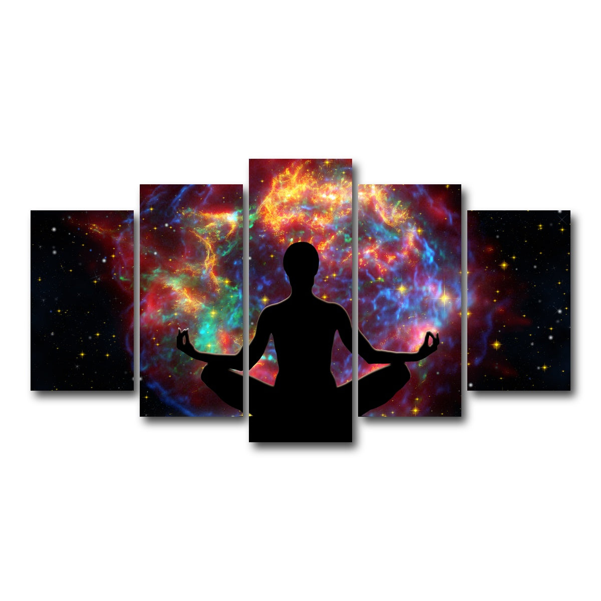 AUTO-MOCKUP WHITE | Supernova Meditation | 5 Piece | Gallery Wrap Canvas | group=5_normal