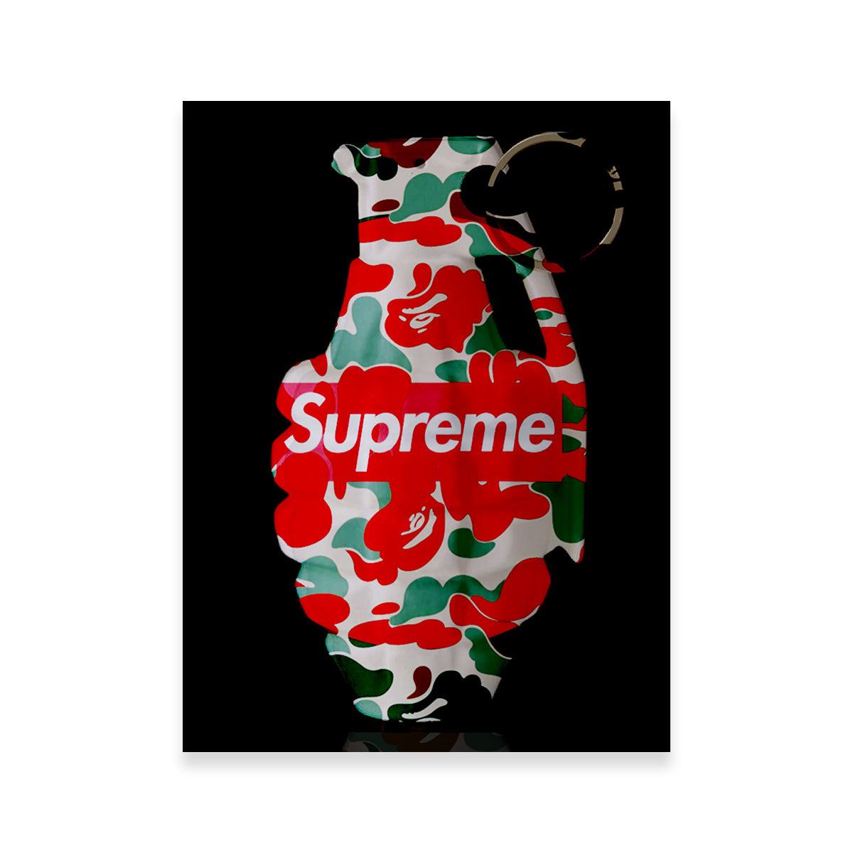 Supreme Camo LV Grenade Wall Art