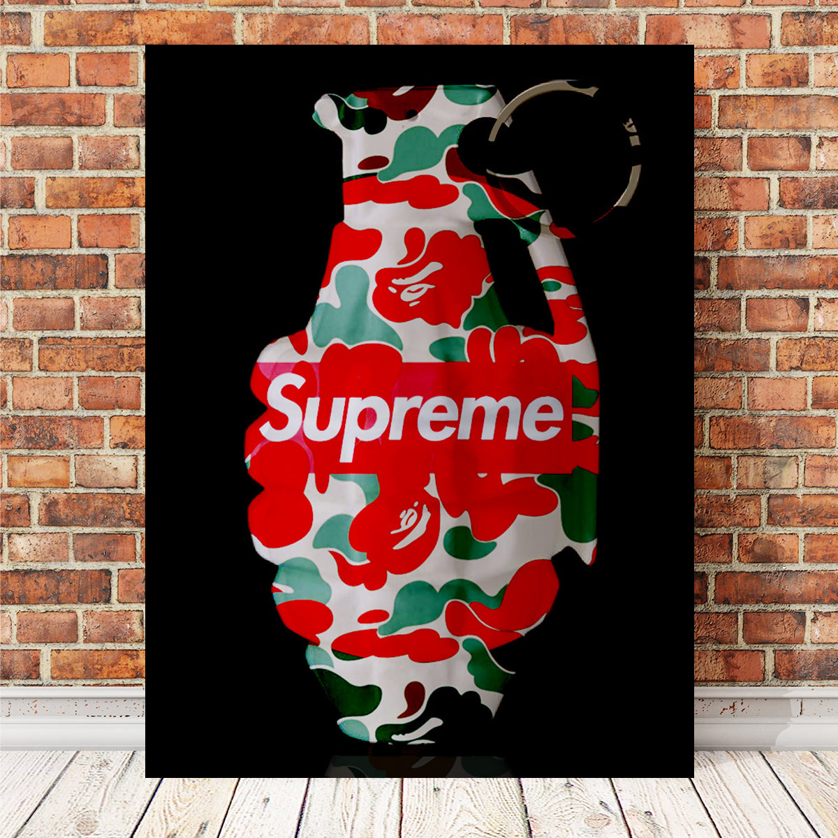 Supreme Camo LV Grenade Wall Art