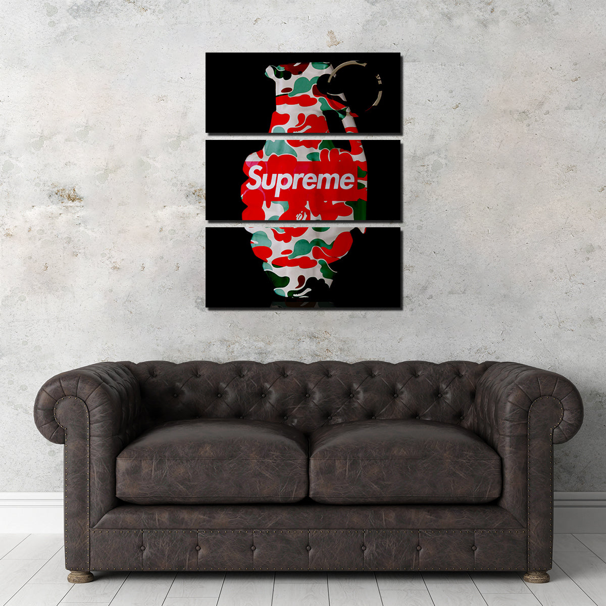 Supreme Camo LV Grenade Wall Art