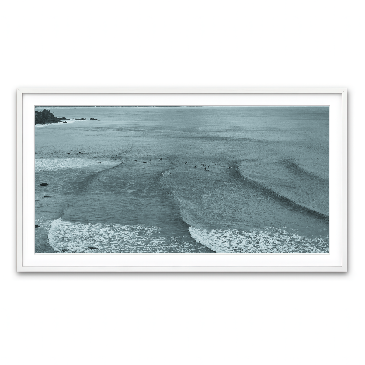 Framed Print 2x1 White