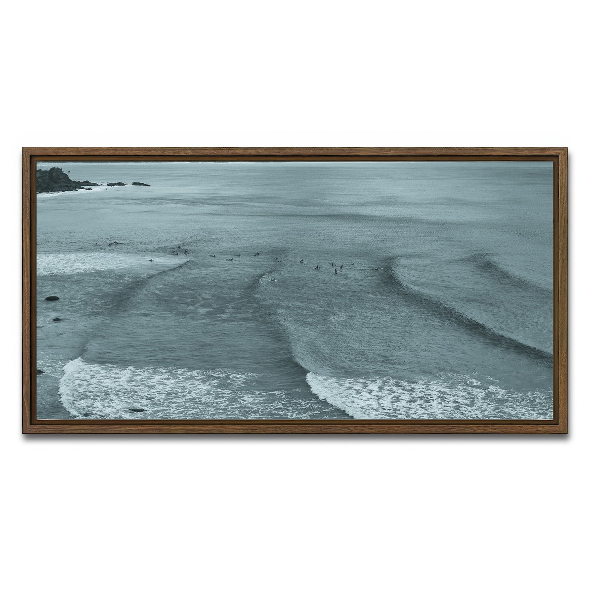 AUTO-MOCKUP WHITE | Surf Days | 1 Piece | Walnut Framed Canvas | group=2x1