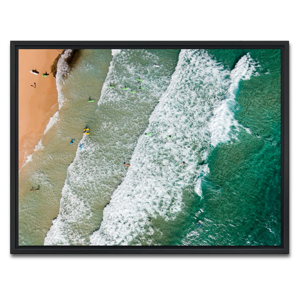 AUTO-MOCKUP WHITE | Surfs Up | 1 Piece | Black Framed Canvas | group=4x3