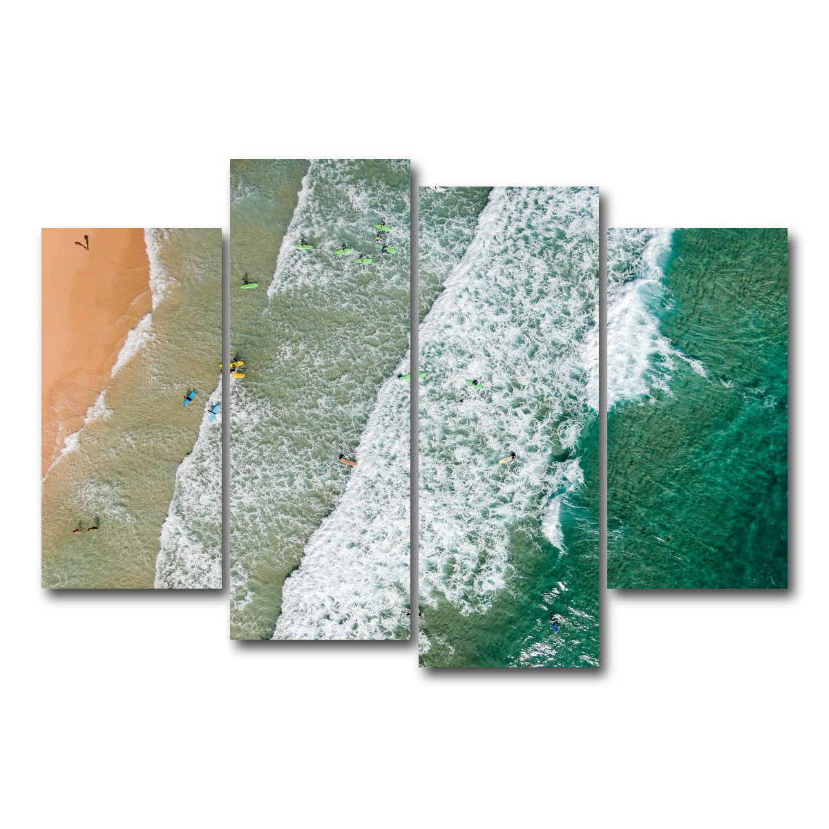 AUTO-MOCKUP WHITE | Surfs Up | 4 Piece | Gallery Wrap Canvas | group=4_short