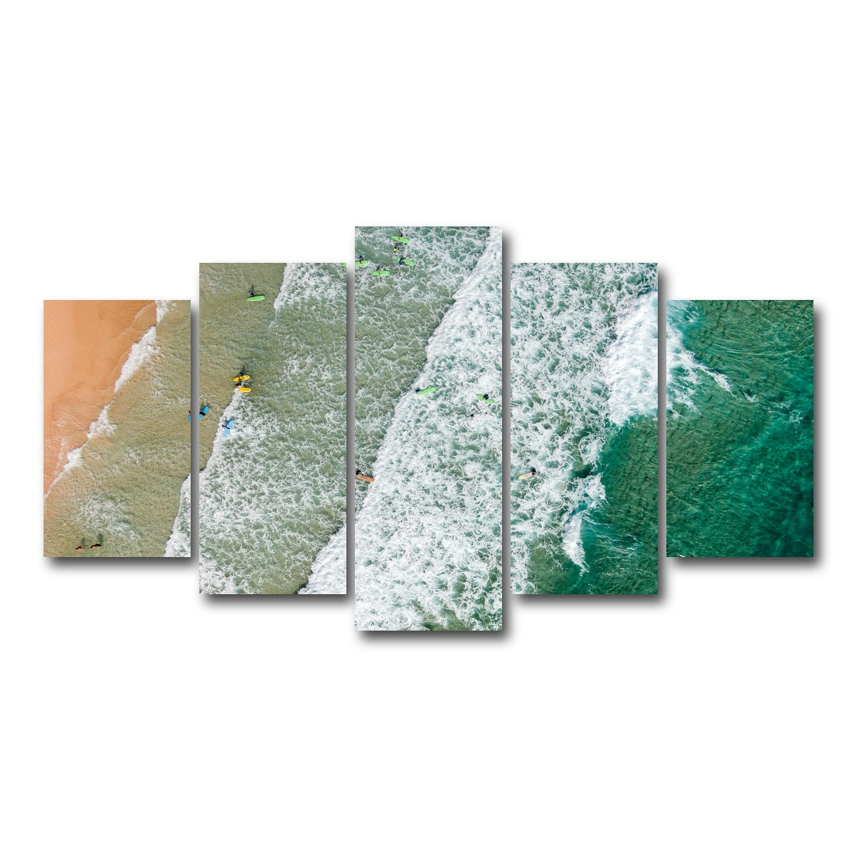 AUTO-MOCKUP WHITE | Surfs Up | 5 Piece | Gallery Wrap Canvas | group=5_normal