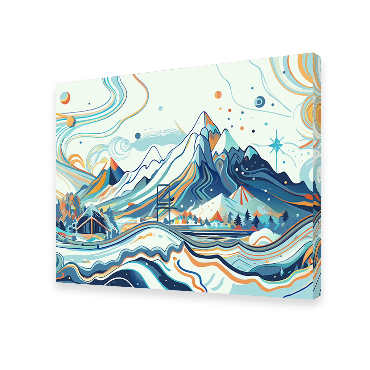 Surreal Mountain Landscape Wall Art