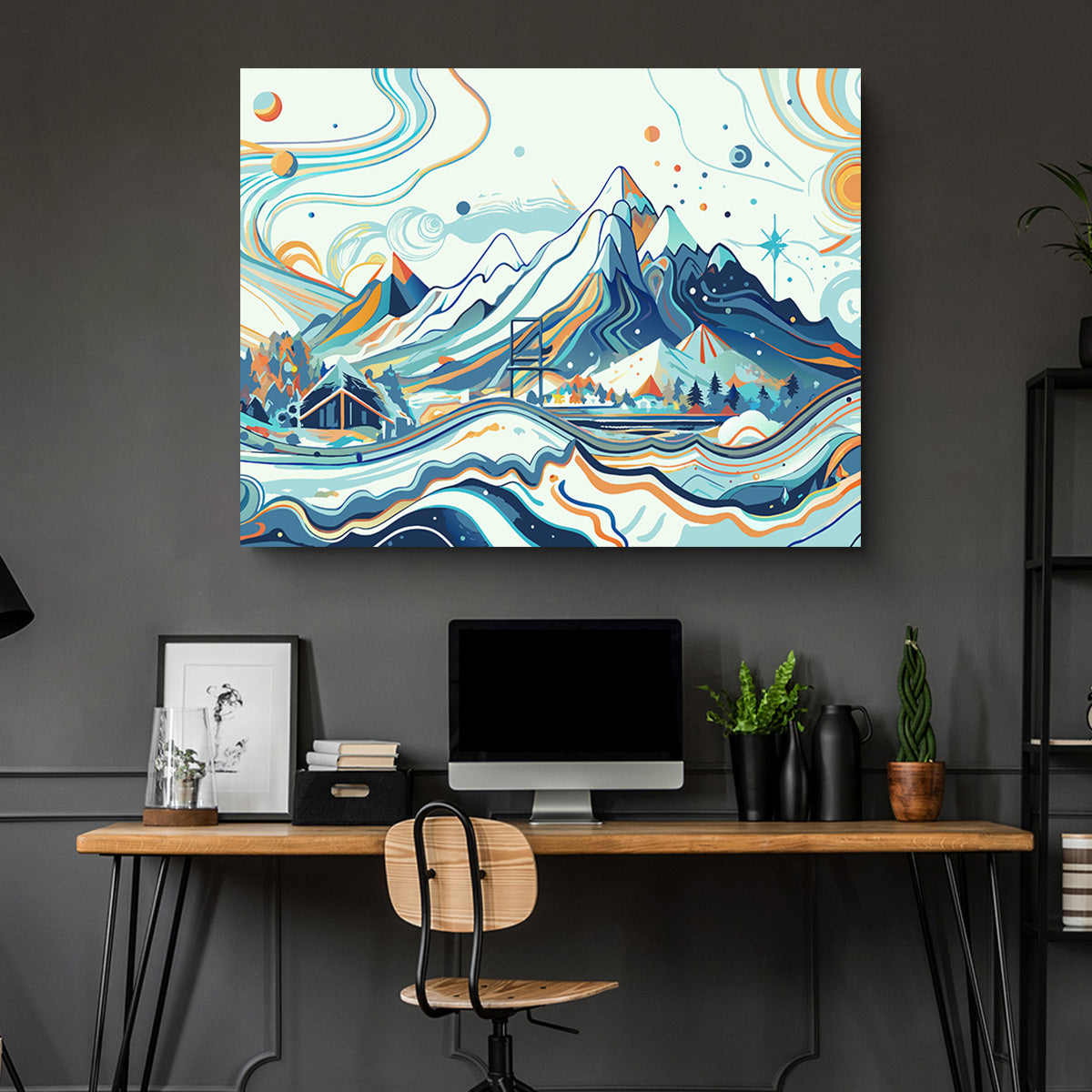 Surreal Mountain Landscape Wall Art