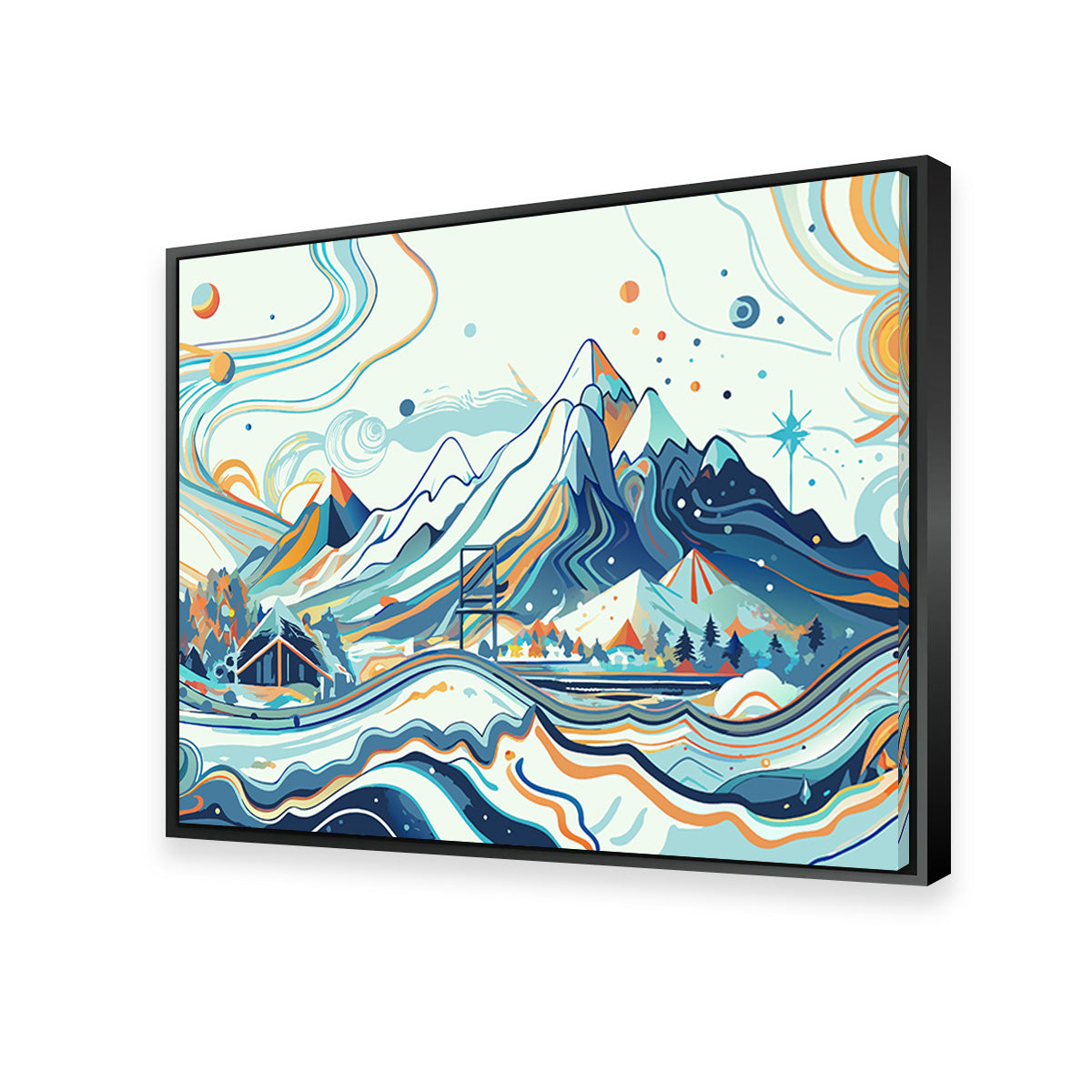 Surreal Mountain Landscape Wall Art