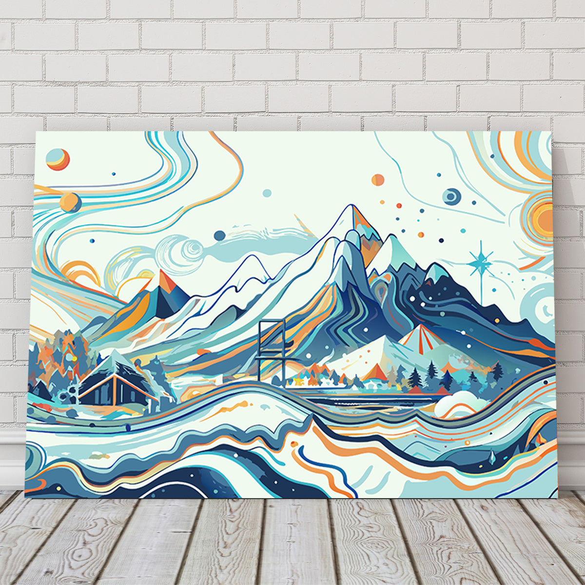 Surreal Mountain Landscape Wall Art