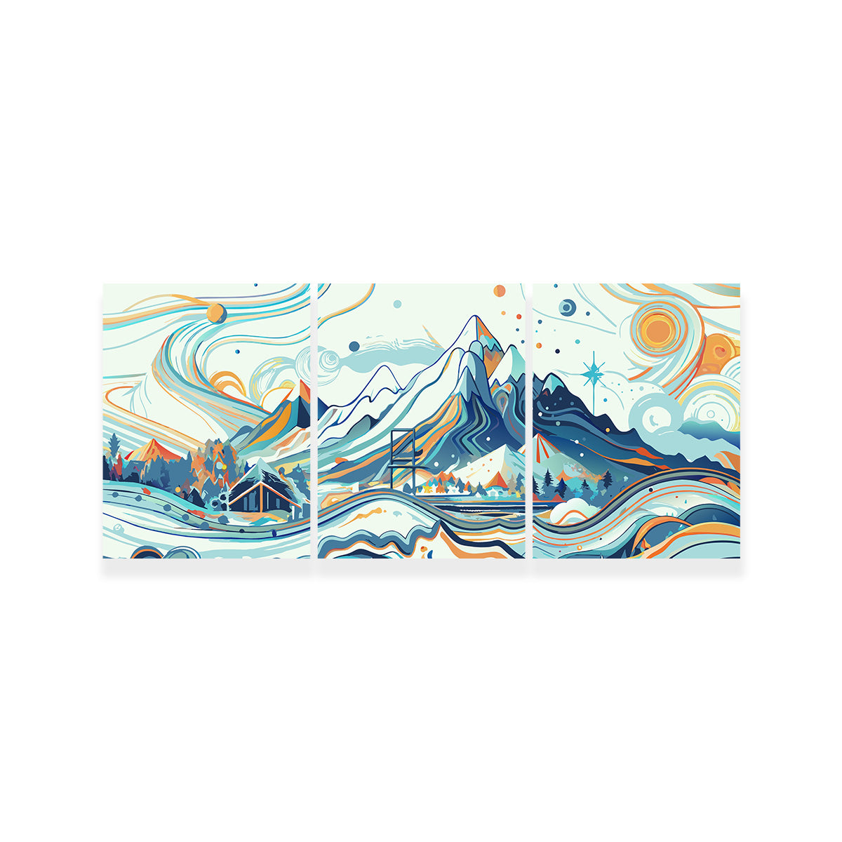 Surreal Mountain Landscape Wall Art