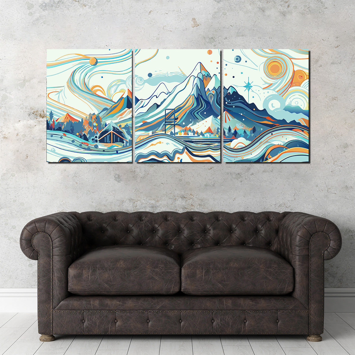 Surreal Mountain Landscape Wall Art