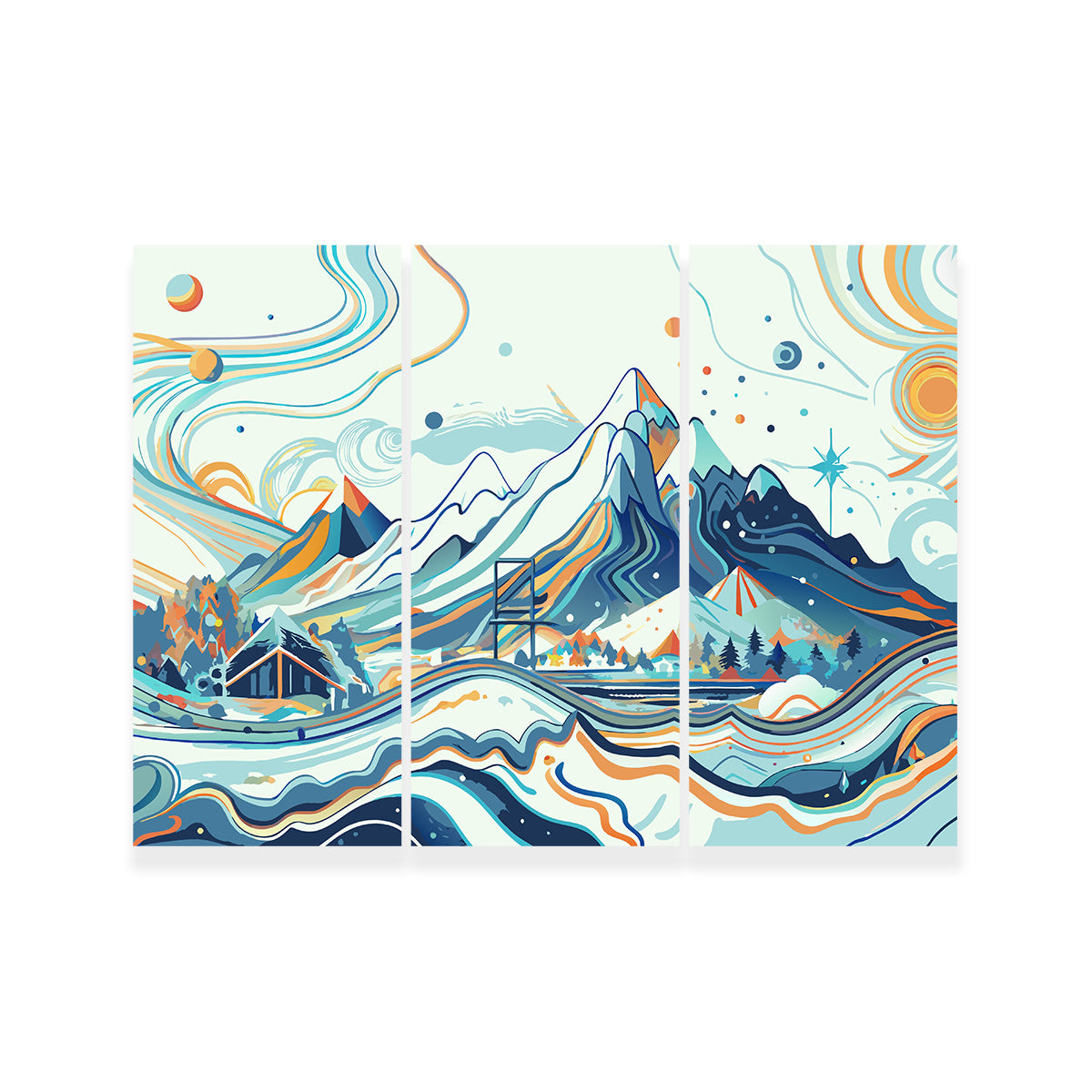 Surreal Mountain Landscape Wall Art