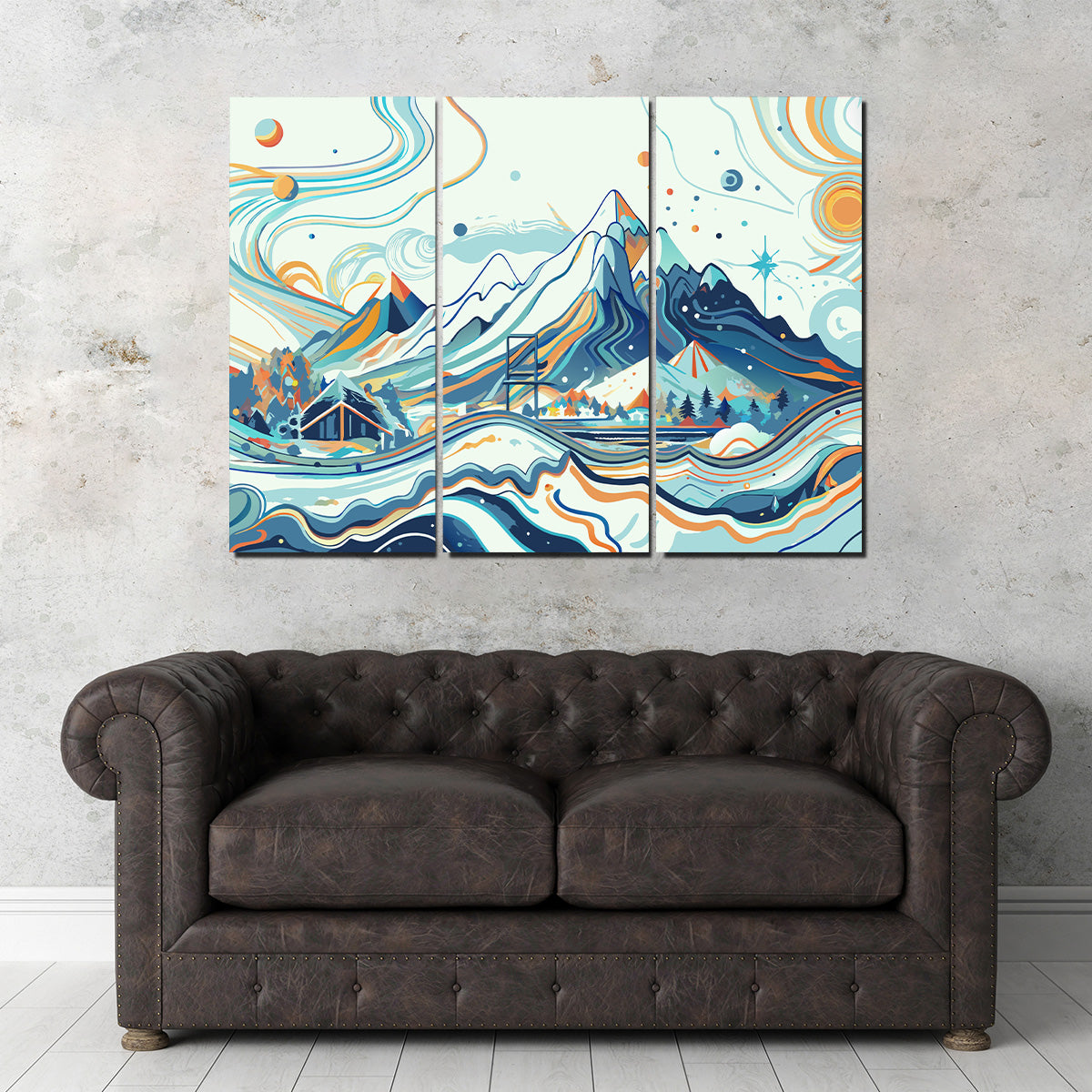 Surreal Mountain Landscape Wall Art