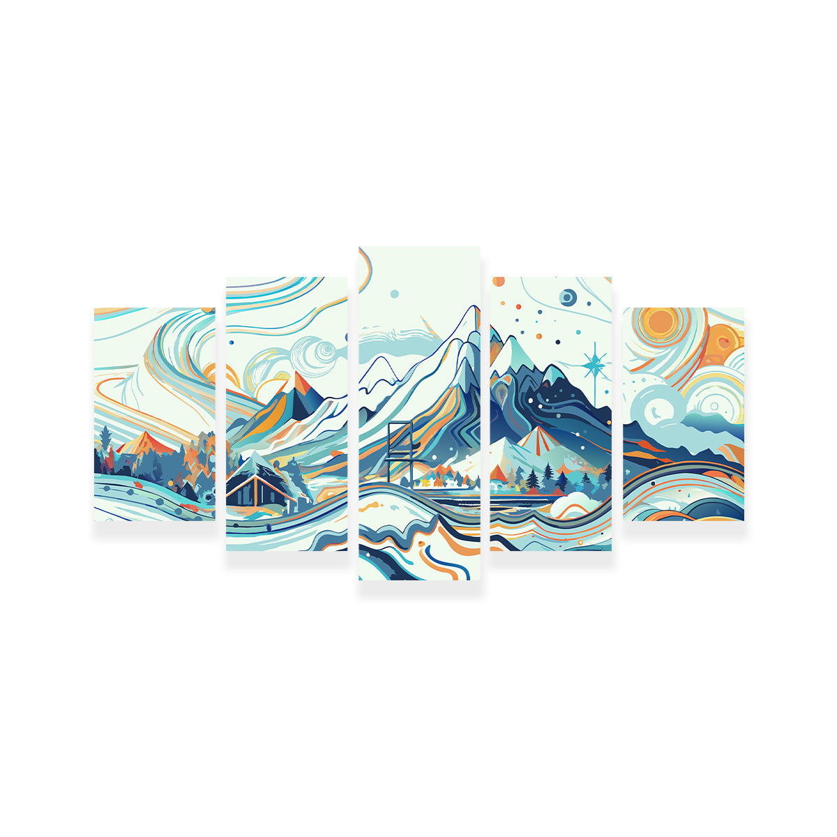 Surreal Mountain Landscape Wall Art