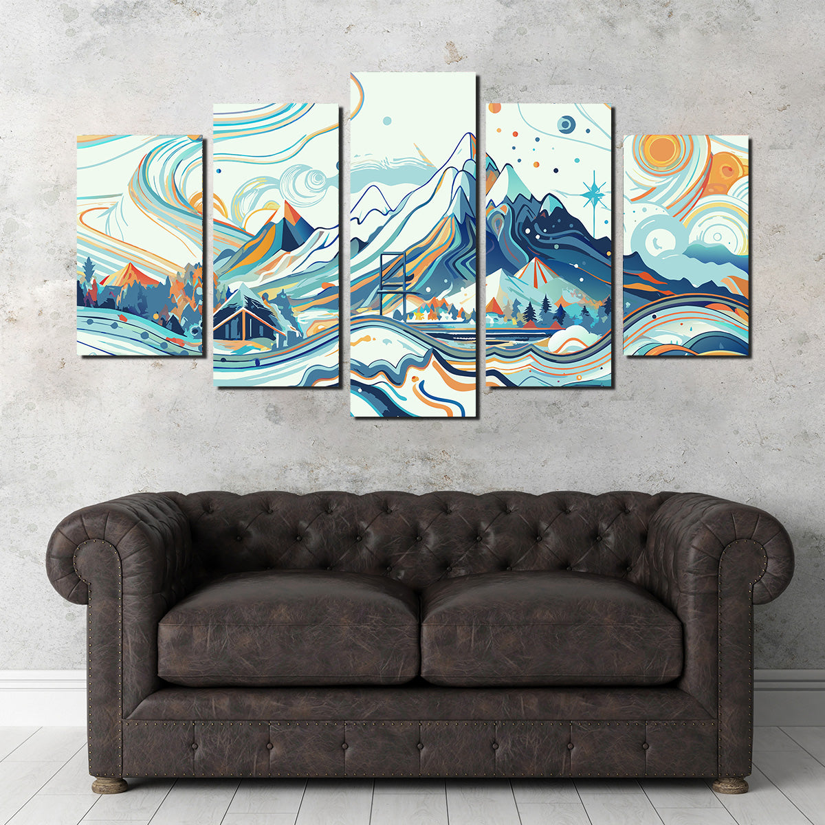 Surreal Mountain Landscape Wall Art