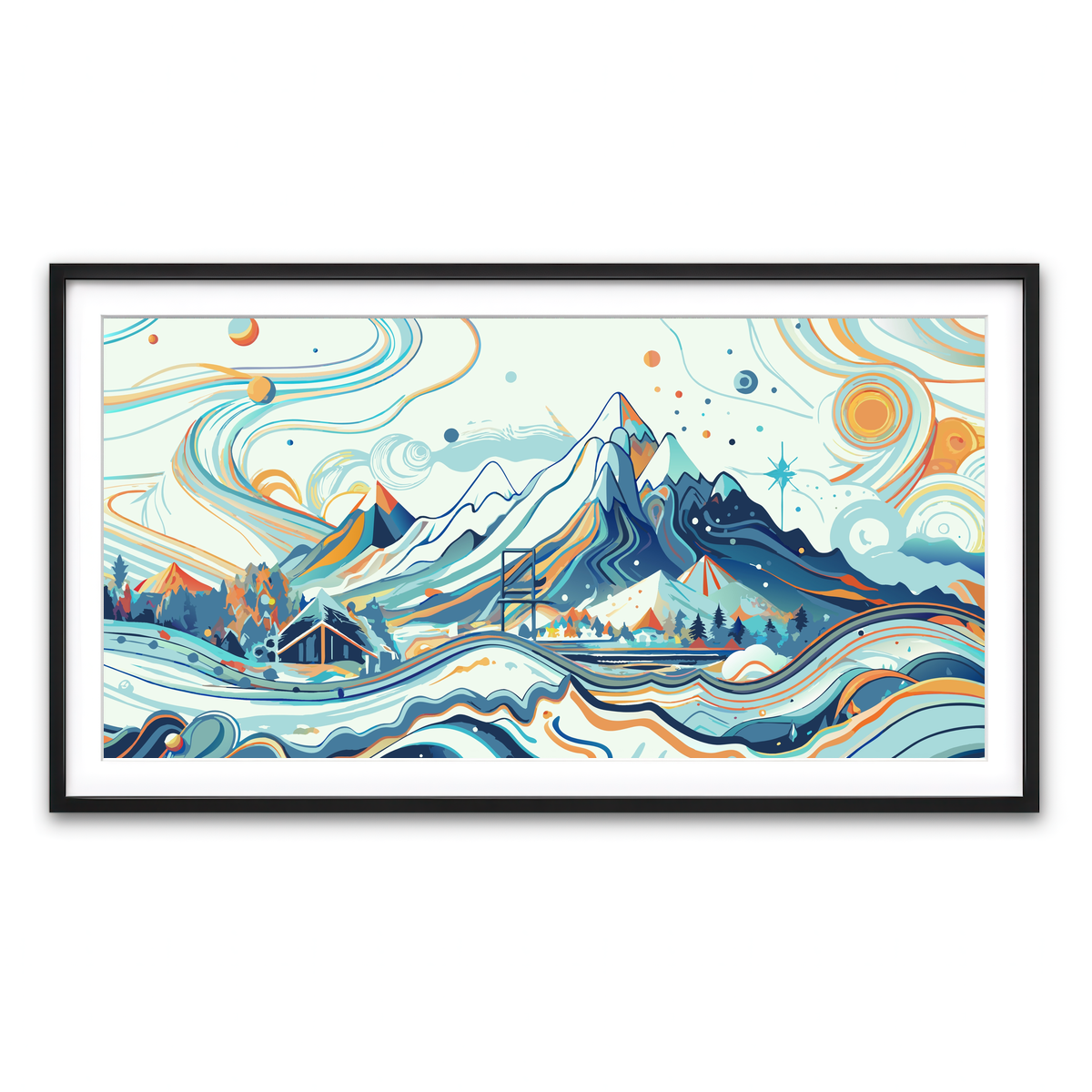 Framed Print 2x1 Black