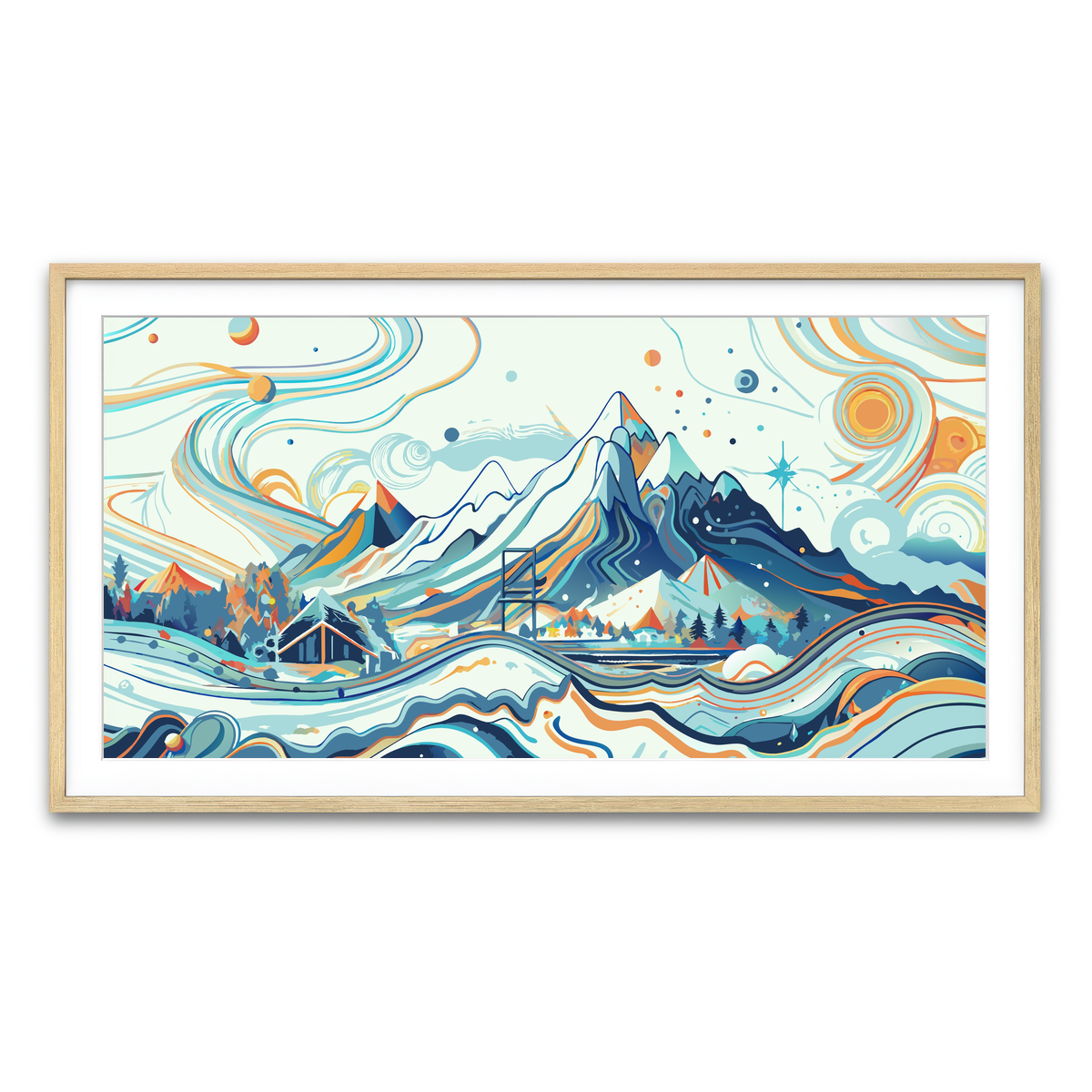Framed Print 2x1 Natural