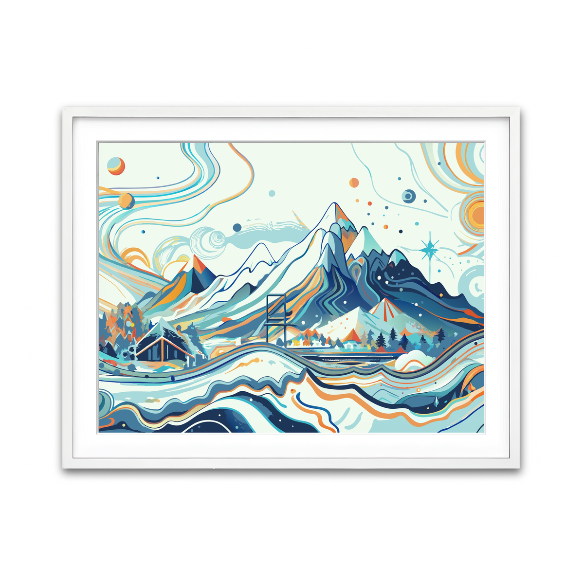 Framed Print 4x3 White