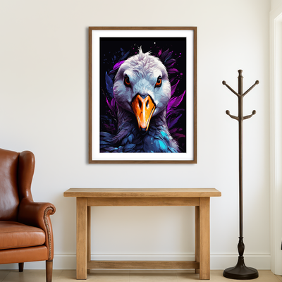 AUTO-MOCKUP ROOM | Swan Animal Colorful Wall Art