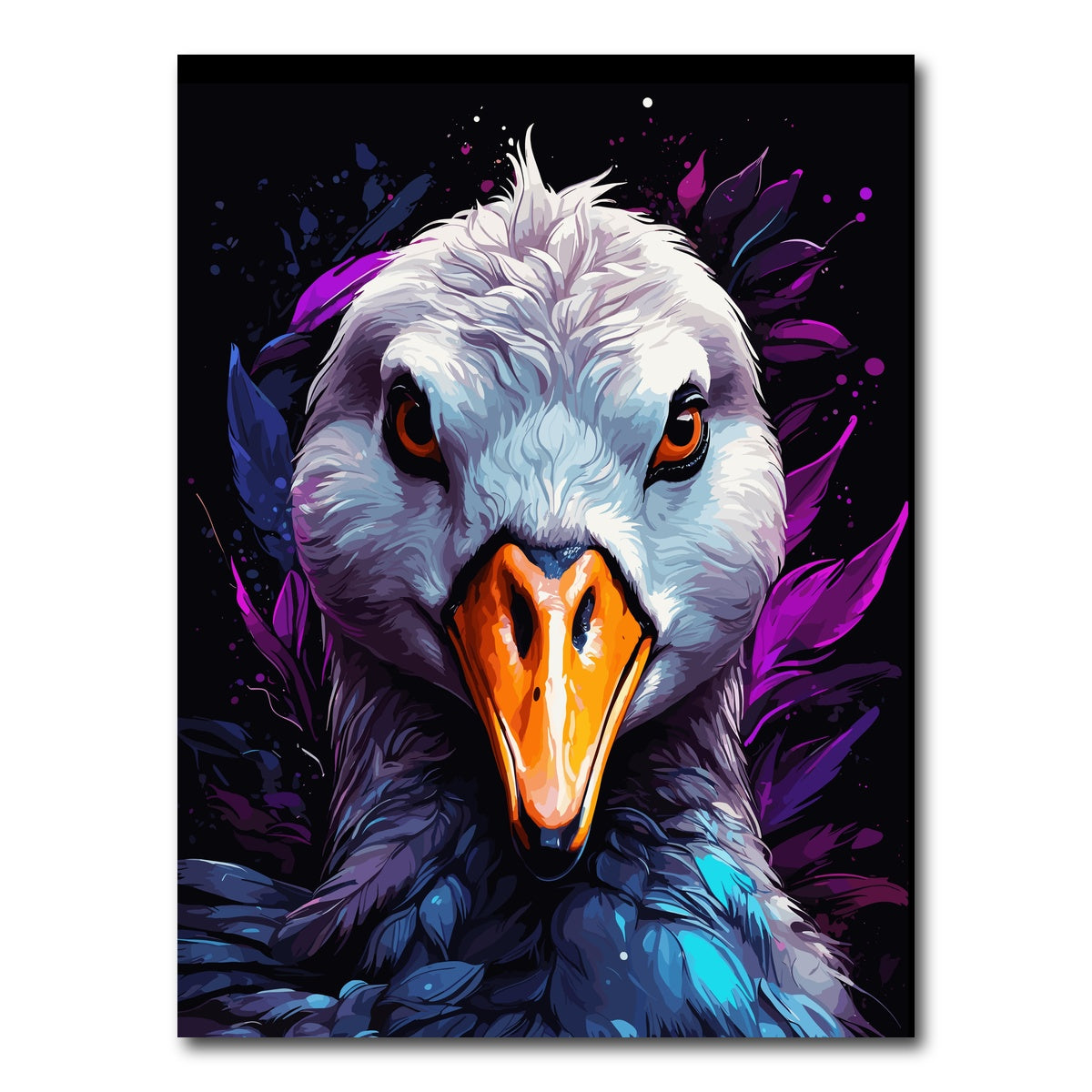 AUTO-MOCKUP WHITE | Swan Animal Colorful | 1 Piece | Gallery Wrap Canvas | group=3x4
