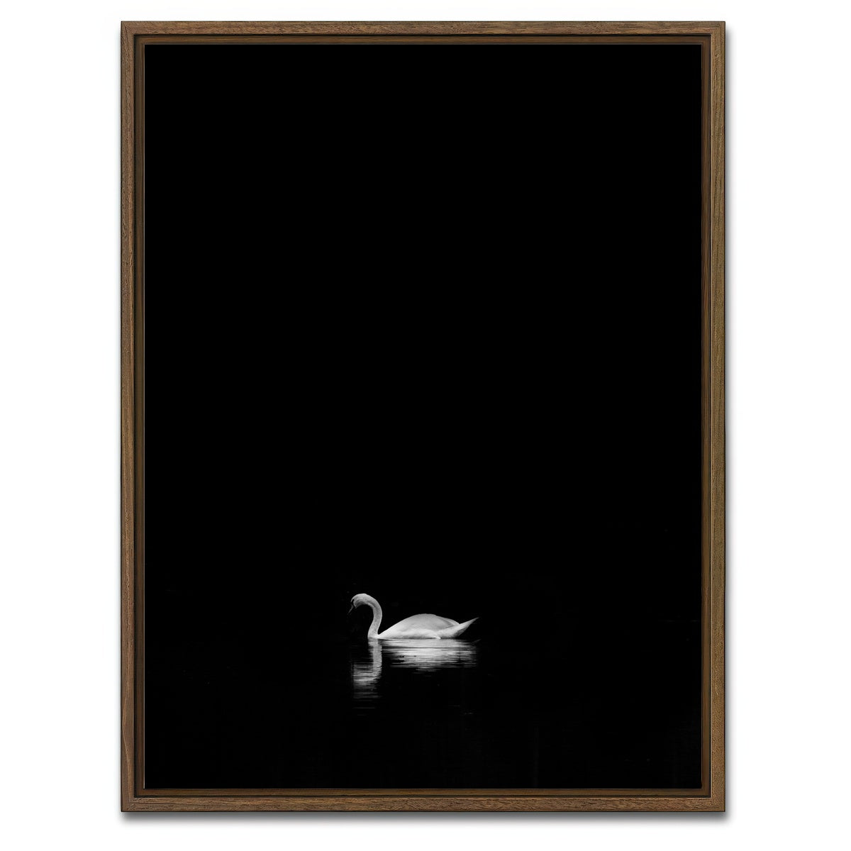 AUTO-MOCKUP WHITE | Swan Lake 1 | 1 Piece | Walnut Framed Canvas | group=3x4