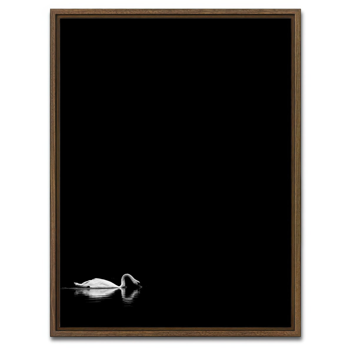 AUTO-MOCKUP WHITE | Swan Lake 2 | 1 Piece | Walnut Framed Canvas | group=3x4