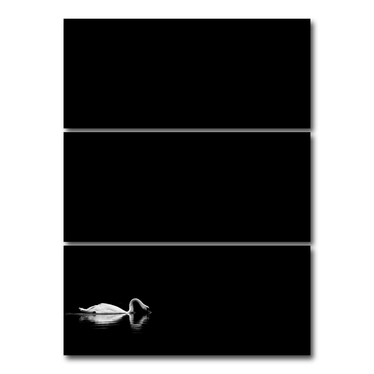 AUTO-MOCKUP WHITE | Swan Lake 2 | 3 Piece | Gallery Wrap Canvas | group=8x18_stacked