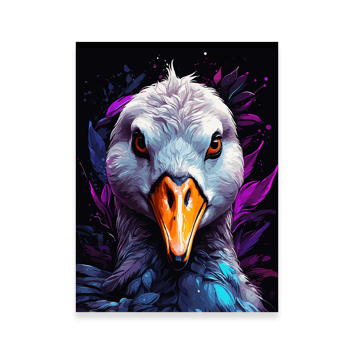 Swan Animal Colorful Wall Art