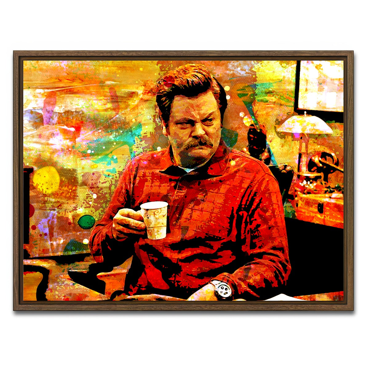 AUTO-MOCKUP WHITE | Swanson | 1 Piece | Walnut Framed Canvas | group=4x3