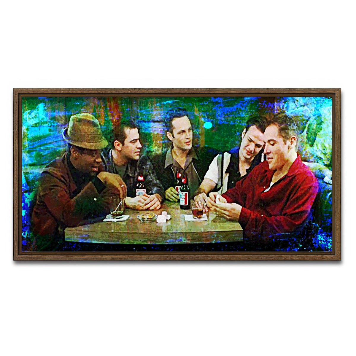 AUTO-MOCKUP WHITE | Swingers | 1 Piece | Walnut Framed Canvas | group=2x1