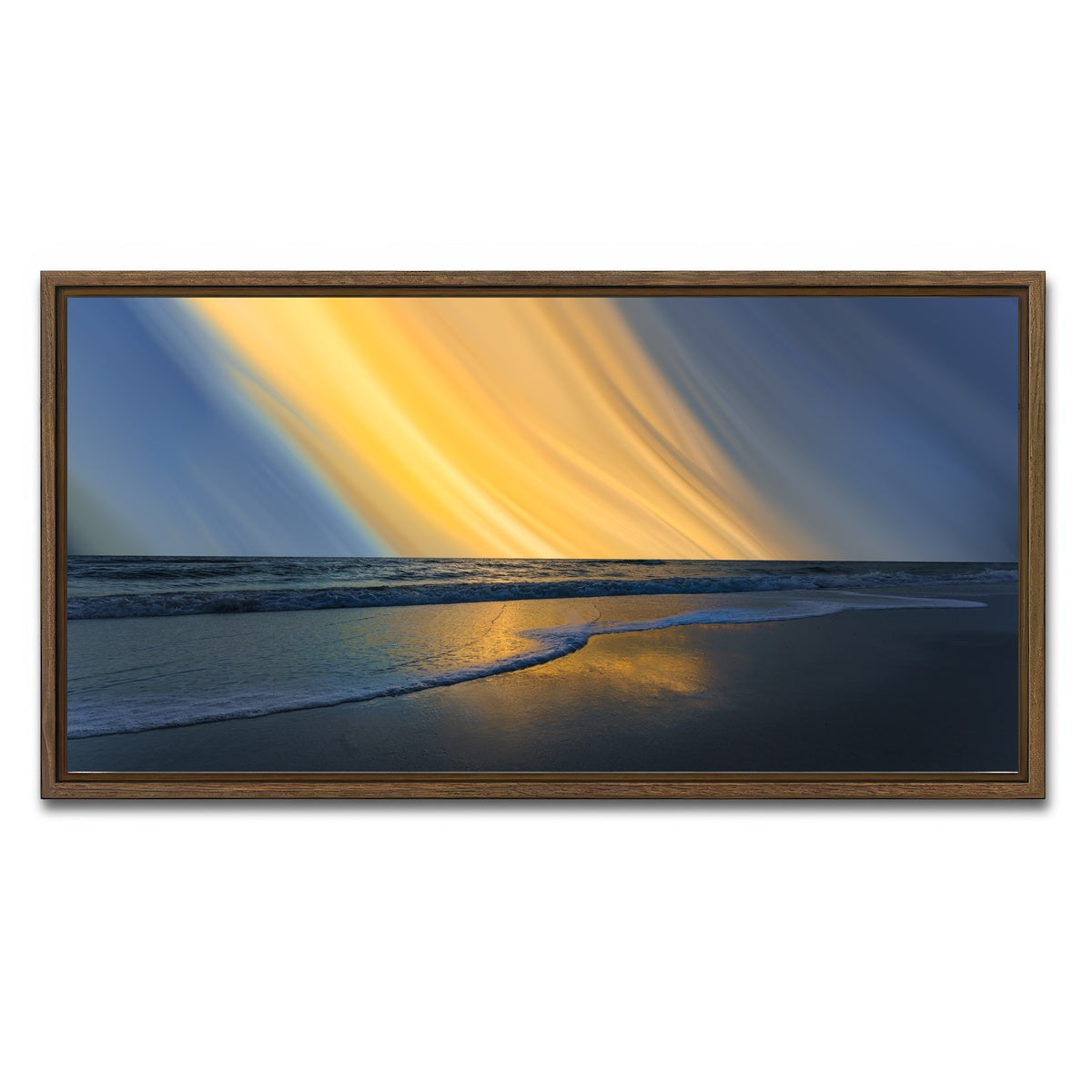 AUTO-MOCKUP WHITE | Swoosh | 1 Piece | Walnut Framed Canvas | group=2x1