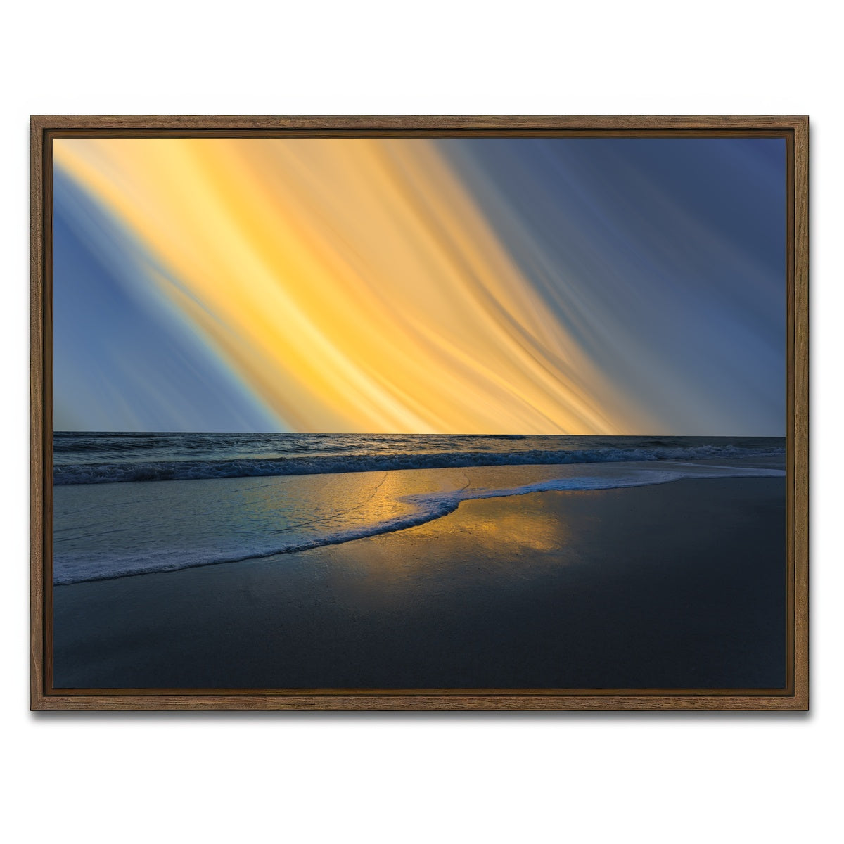 AUTO-MOCKUP WHITE | Swoosh | 1 Piece | Walnut Framed Canvas | group=4x3