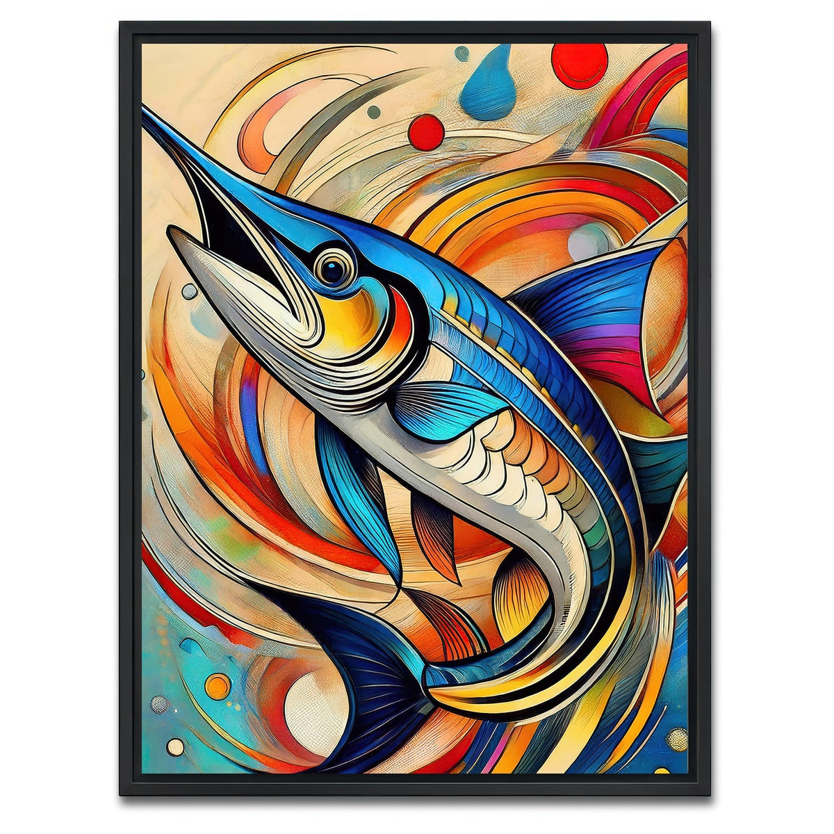 AUTO-MOCKUP WHITE | Swordfish Art | 1 Piece | Black Framed Canvas | group=3x4