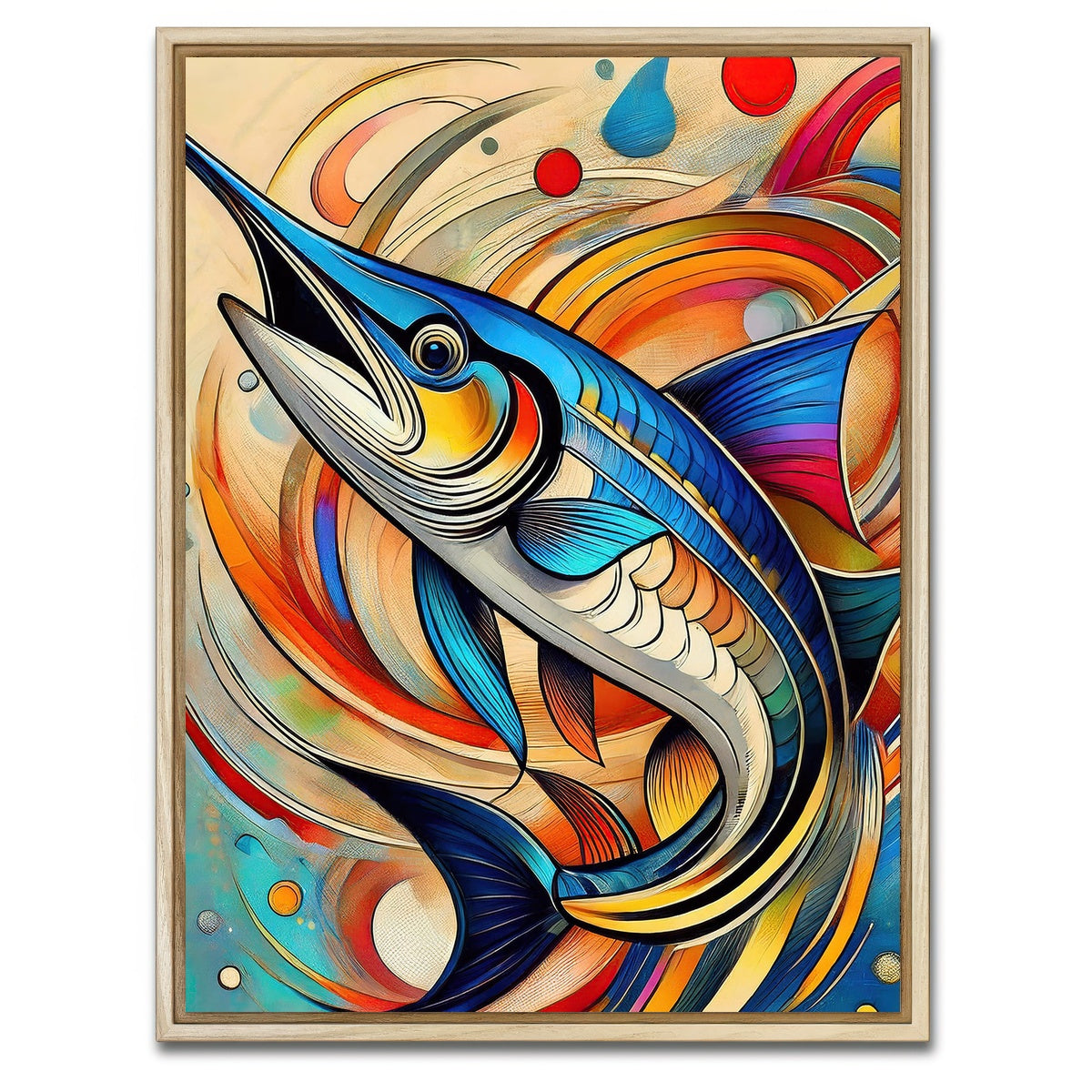 AUTO-MOCKUP WHITE | Swordfish Art | 1 Piece | Natural Framed Canvas | group=3x4