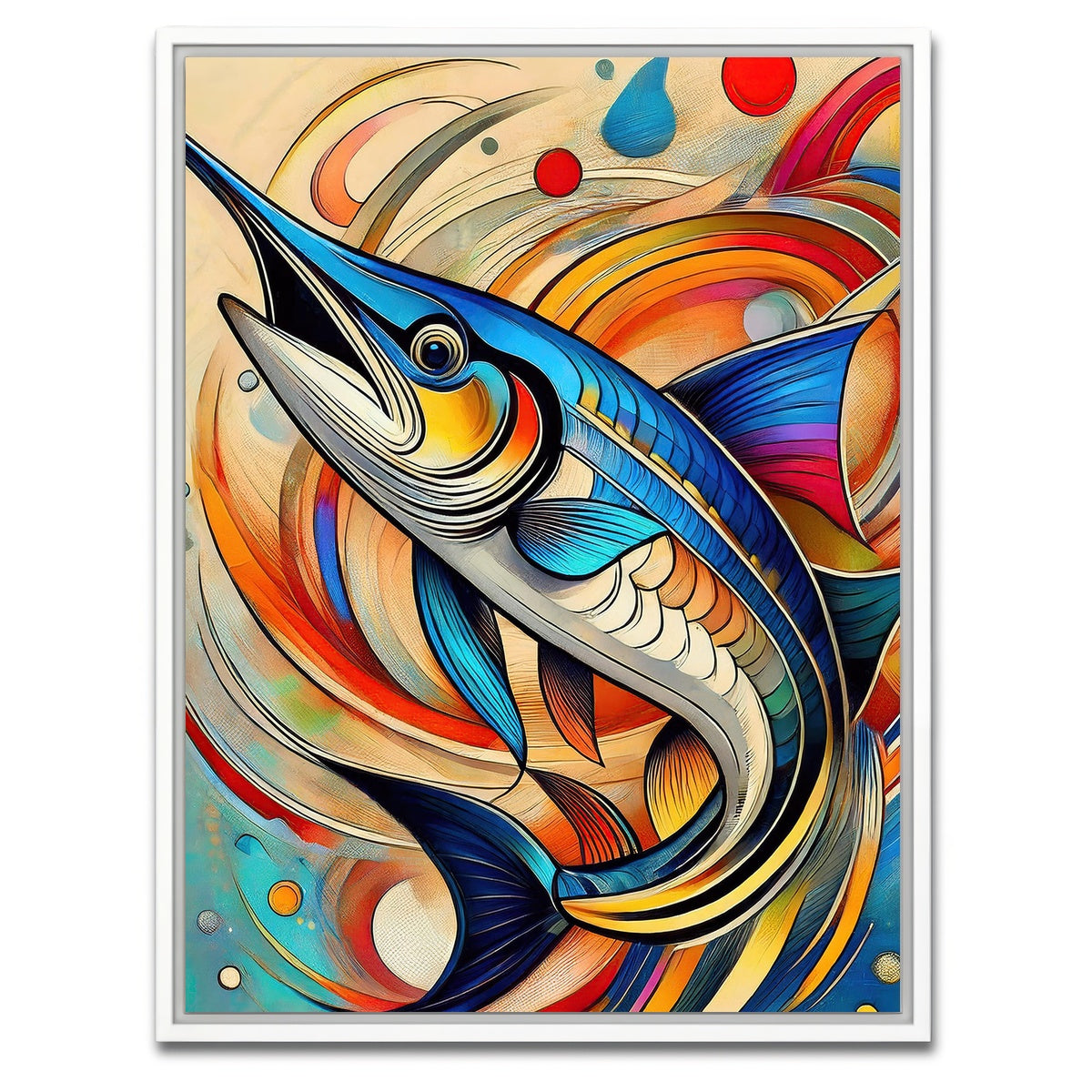 AUTO-MOCKUP WHITE | Swordfish Art | 1 Piece | White Framed Canvas | group=3x4
