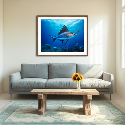 AUTO-MOCKUP ROOM | Swordfish Wall Art