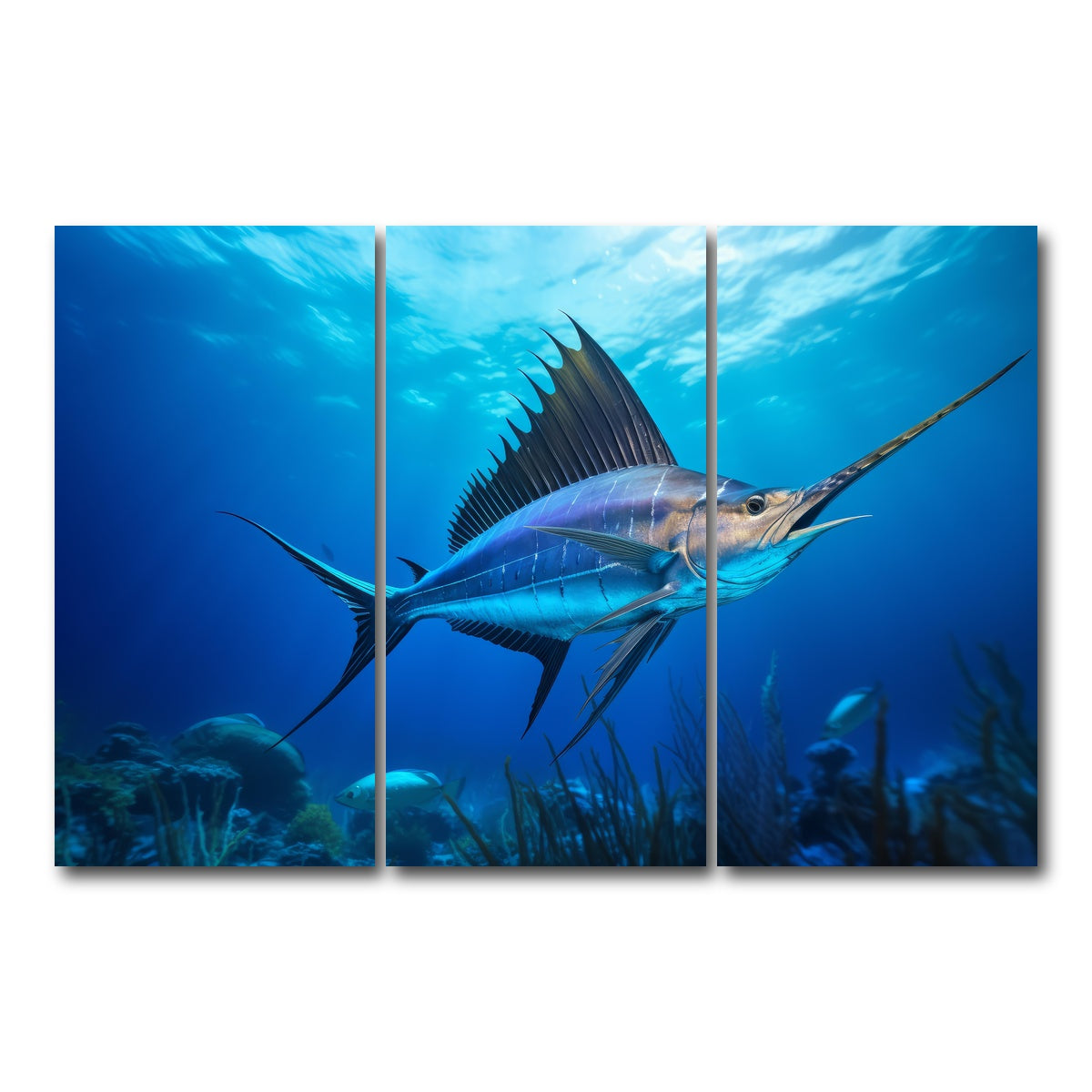 AUTO-MOCKUP WHITE | Swordfish | 3 Piece | Gallery Wrap Canvas | group=12x24