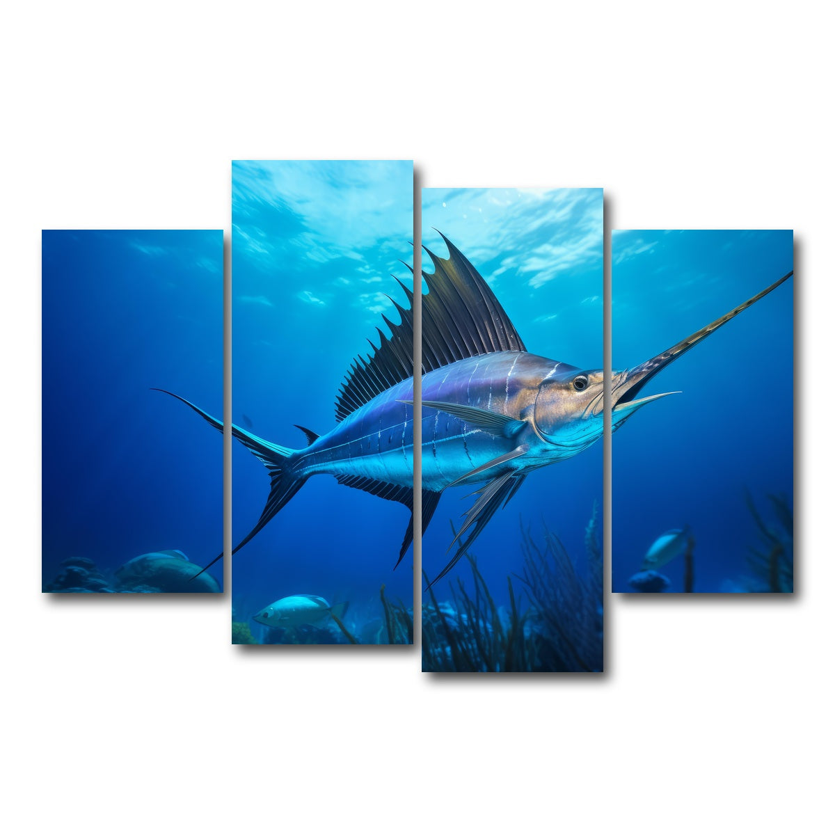 AUTO-MOCKUP WHITE | Swordfish | 4 Piece | Gallery Wrap Canvas | group=4_short