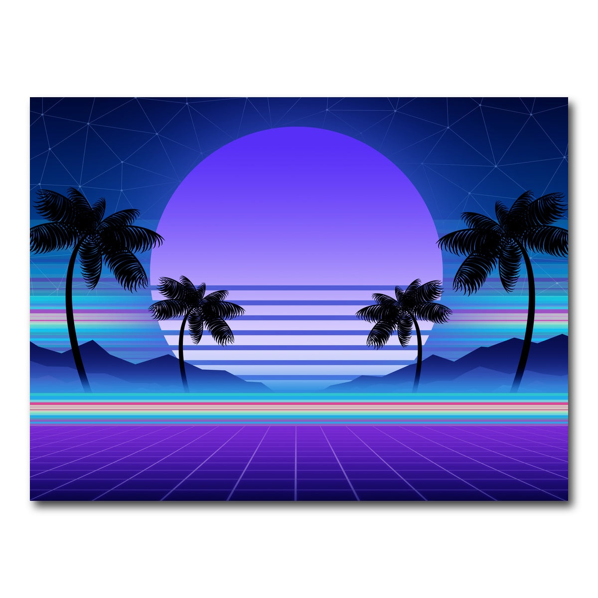 AUTO-MOCKUP WHITE | Synthwave and retrowave | 1 Piece | Gallery Wrap Canvas | group=4x3