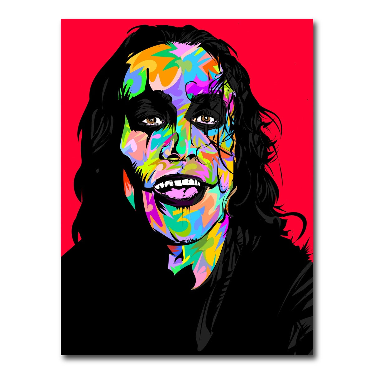 AUTO-MOCKUP WHITE | THE CROW in Red | 1 Piece | Gallery Wrap Canvas | group=3x4