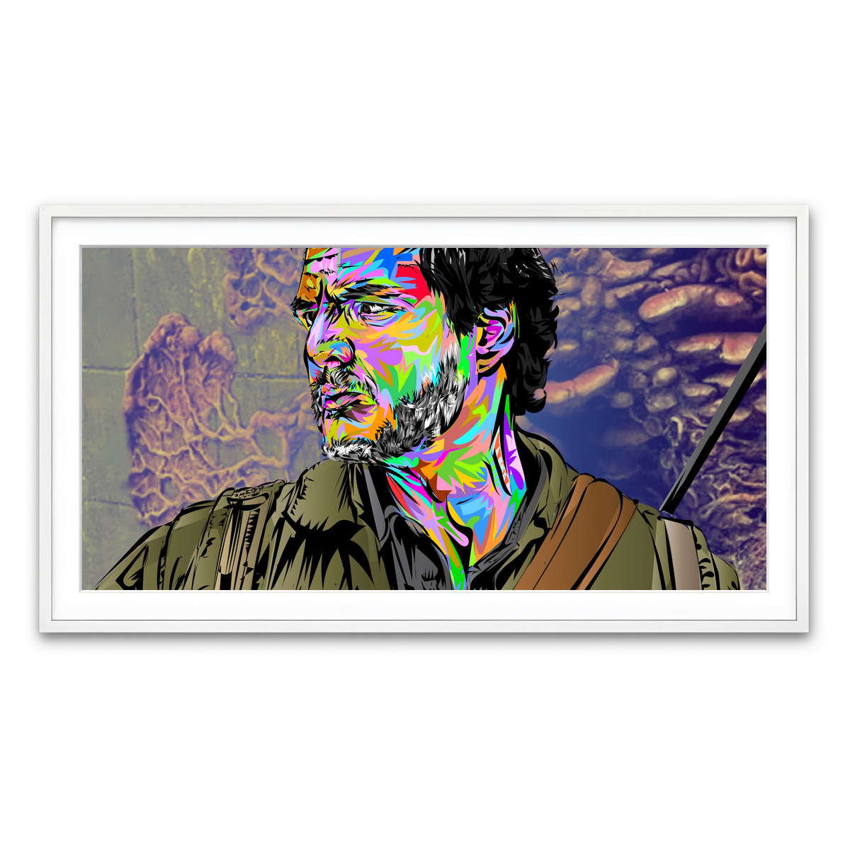 Framed Print 2x1 White