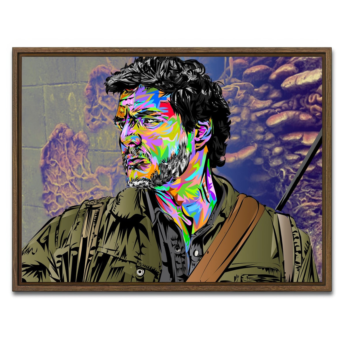 AUTO-MOCKUP WHITE | THE LAST OF US - Joel | 1 Piece | Walnut Framed Canvas | group=4x3